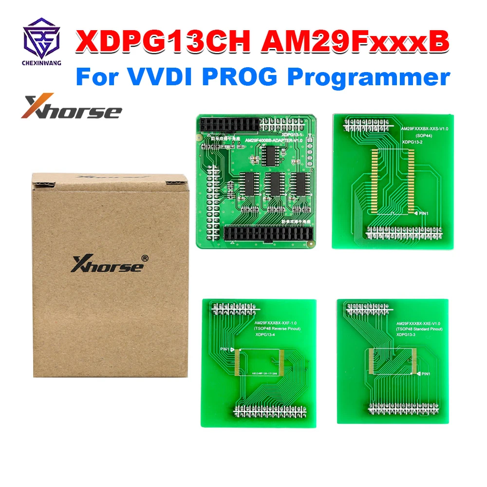 XHORSE XDPG13CH AM29FxxxB (SOP44/TSOP48 Standard/Reverse Point) Adapter Working With VVDI PROG Programmer tool