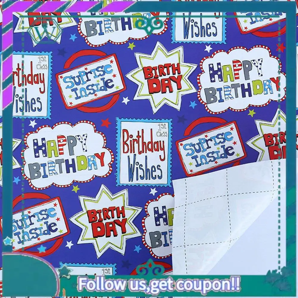 Upgraded Wrapping Paper Sheets Set Of 6 ,For Birthday Party Wrapping Paper Gift Wrap Papers,Present Gift Wrapping Paper