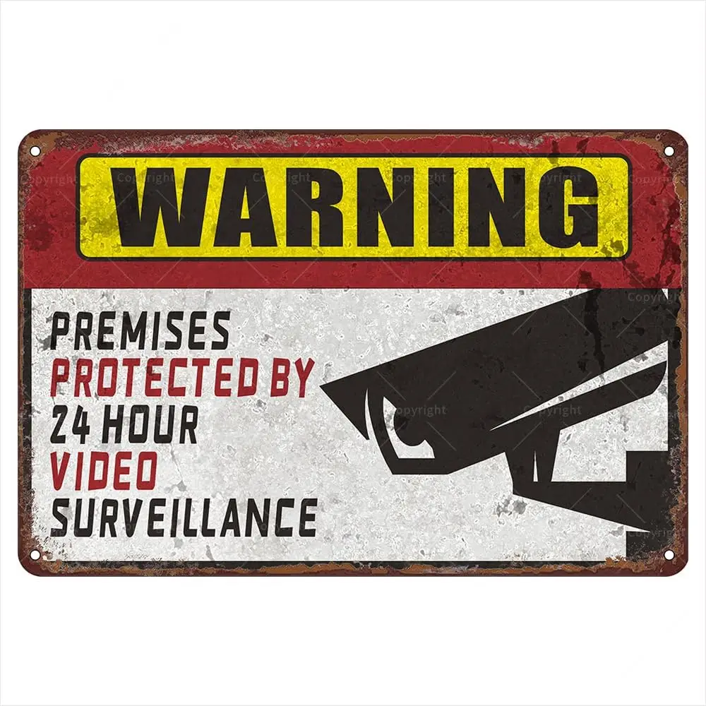 Warning Retro Metal…