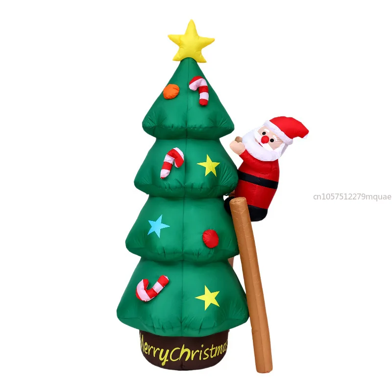 decoration-gonflable-de-noel-21-metres-pere-noel-grimpant-sur-une-echelle-arbre-de-noel