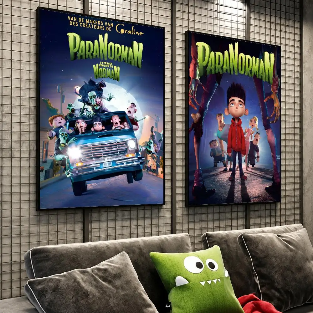 Movie Stop Motion ParaNorman Horror Poster HD Self-Stick Wall Decor Bedroom Dorm Office Gaming Garage Bathroom Gift