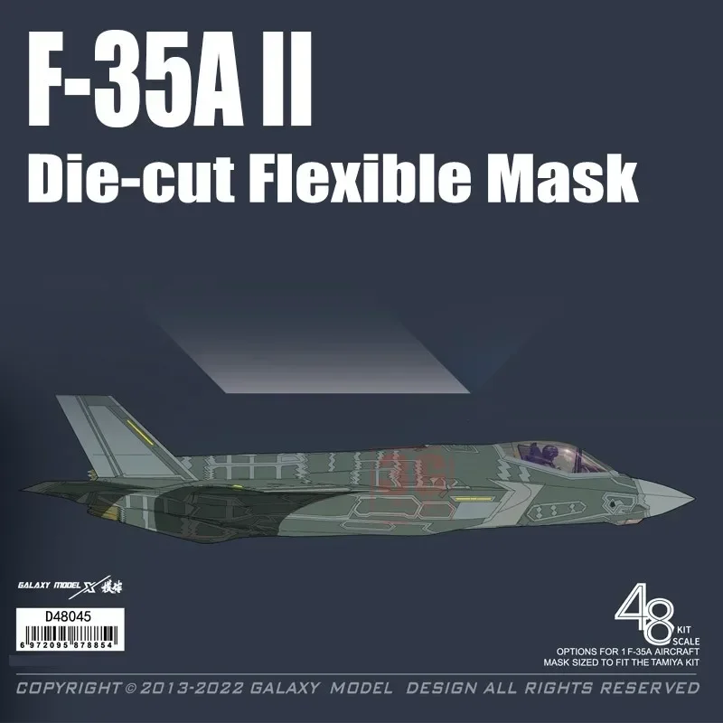 Galaxy D48045 Decal F-35A II Lighting II Fighter Colour Separation Die-cut Flexible Mask for Tamiya 61124 Model Kits DIY Tools