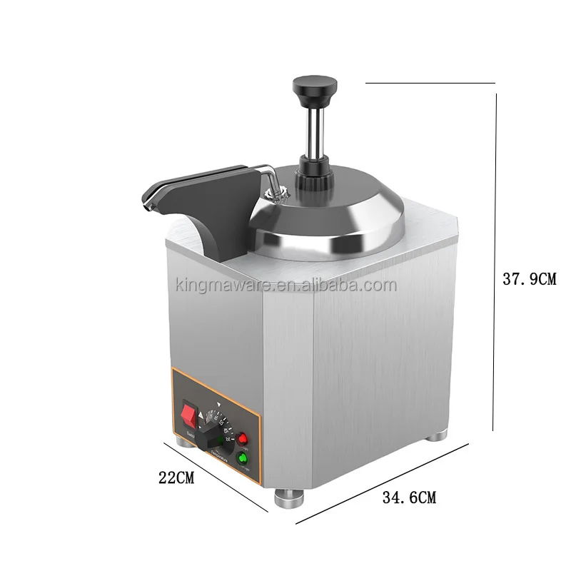 Hot Chocolate Jam and Ketchup Electric Double tanks Warmer Machine Sauce Insulation Machine