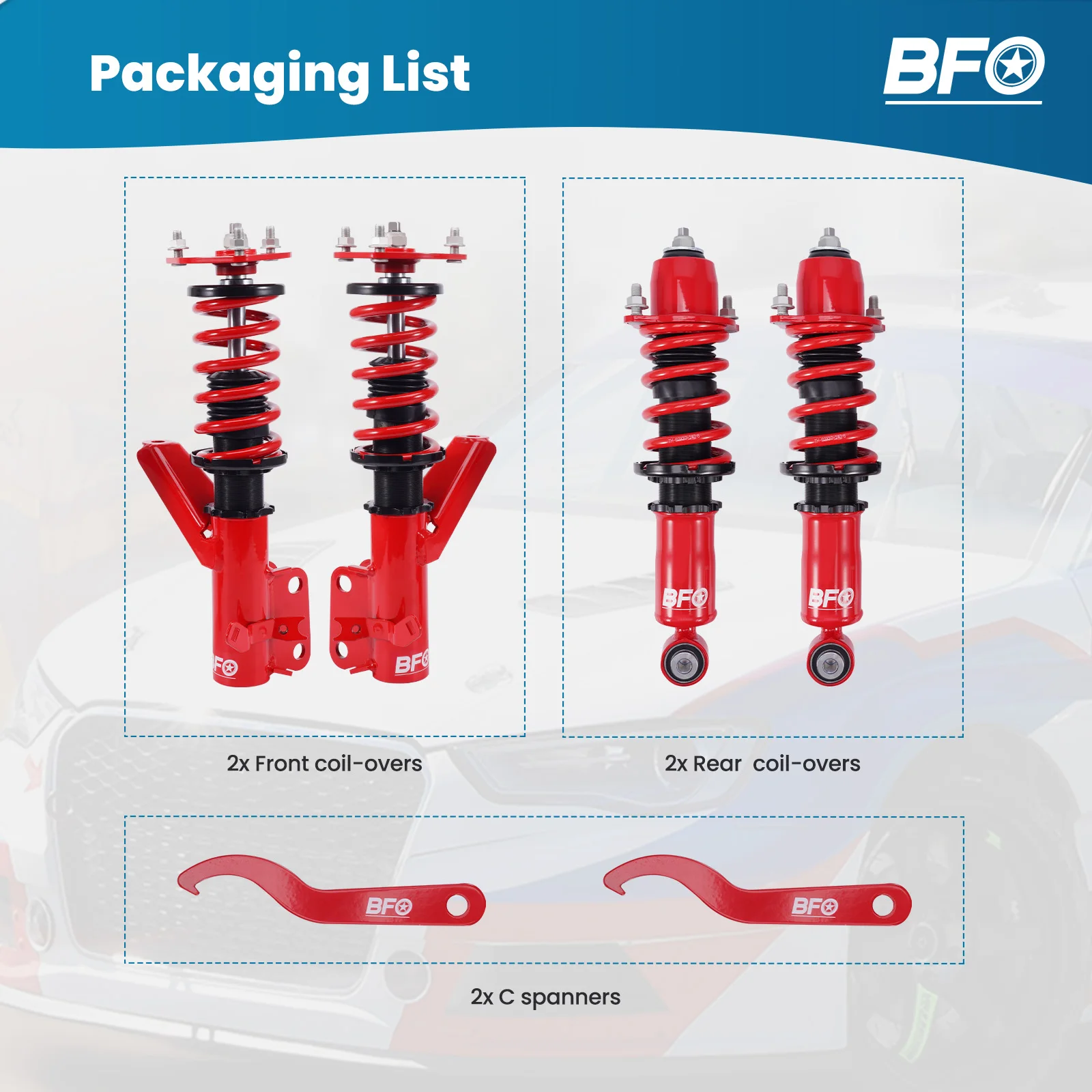 

Twin Tube Coilover Kit for Acura RSX Type-S 02-06 Integra DC5 Adjustable Height