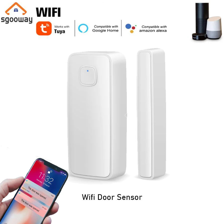 Tuya Smart WiFi Door Sensor Door Open/Closed Detectors App Notification Alert security alarm support Alexa Google Home