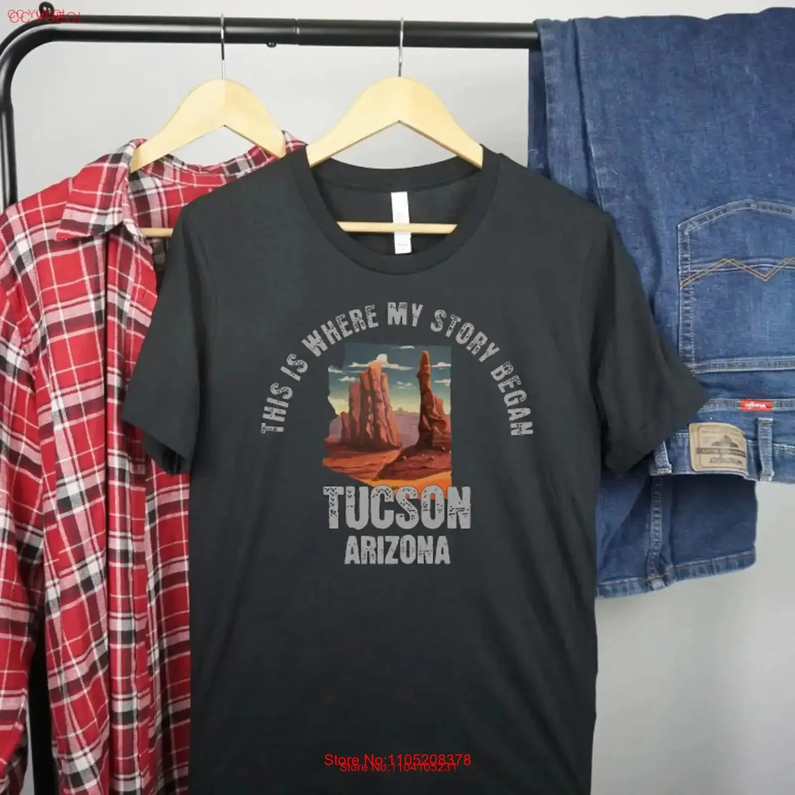 This is where my story began Tucson Arizona T Shirt Home Town Pride Birthday Anniversary Father Day Mothers vintage Washed