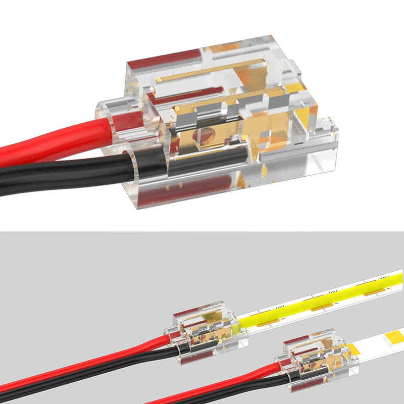 2 3 4 Pin COB LED Strip To Strip LED Connectors Strip To Wire Connection Solderless Extension For 5 8 10 12MM LED Strip Lights