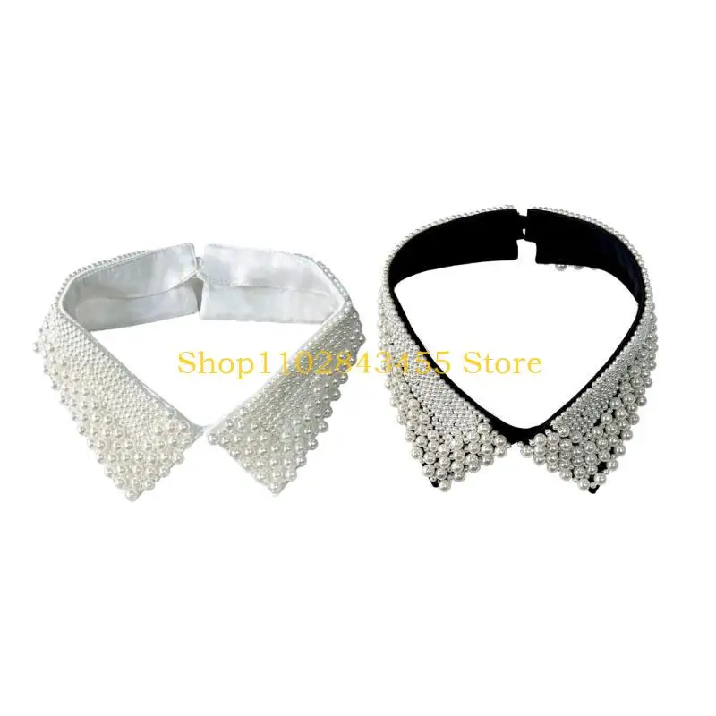 49mc-false-elaborate-shawl-collar-elegant-pearls-sweet-false-collar-detachable-for-lady-delicate-jeweled-collar