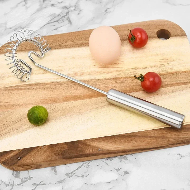 Stainless Steel Spring Egg Stirrer Portable Manual Coil Whisk Kitchen Accessories Milk Blender Whisking For Kitchen Tools Mixer