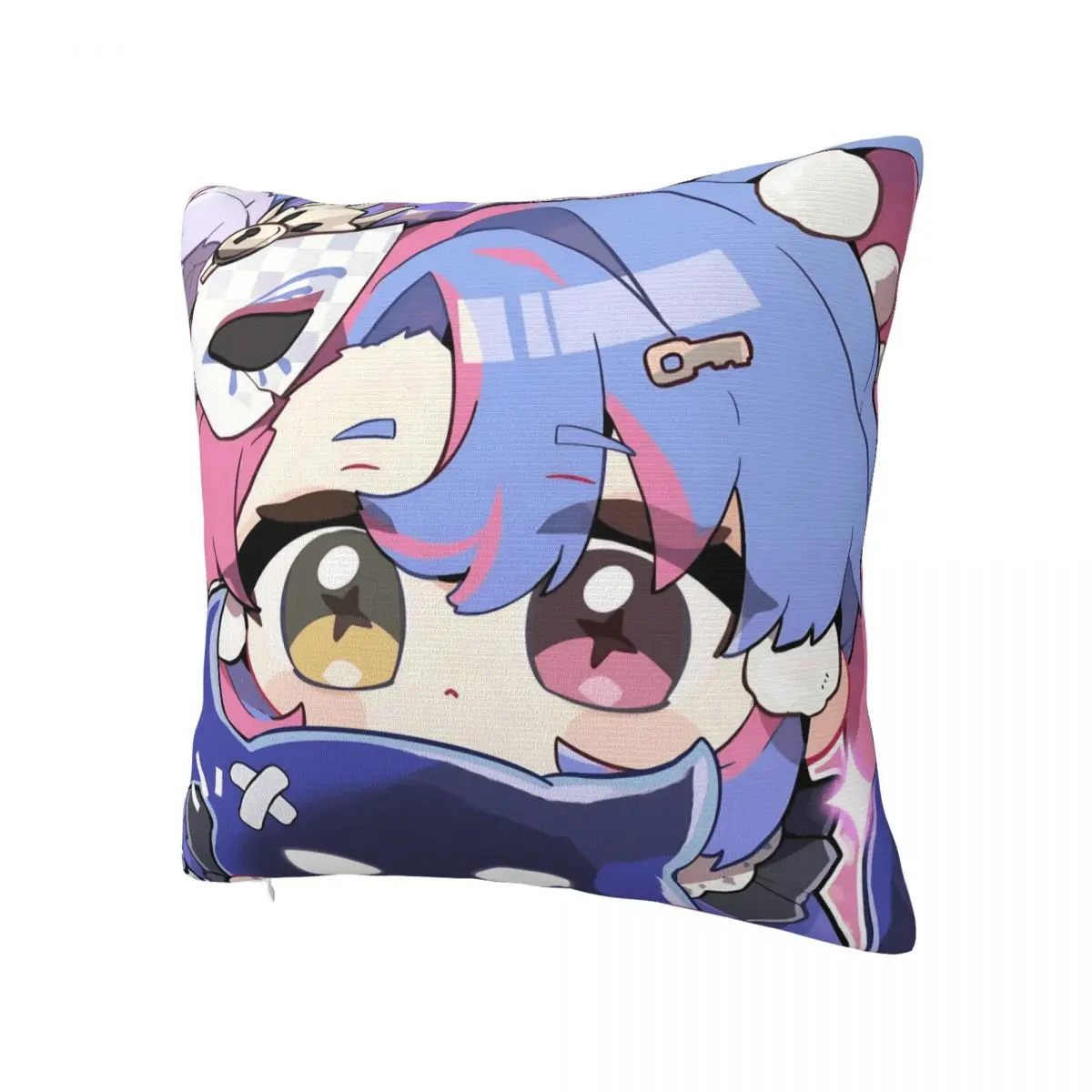 Pillow Case Cute Q Version Wuthering Waves Rinascita Phoebe Zani Square Pillow Cover Kawaii Cushion Cover Car Home Decorative