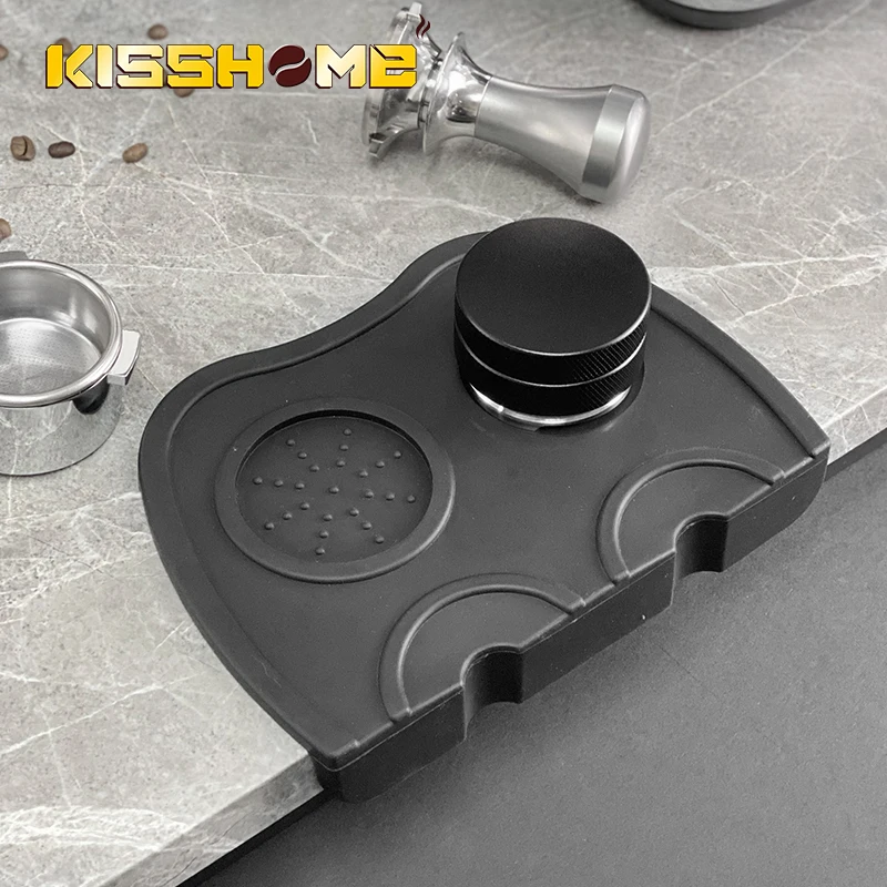 Espresso Coffee Tamper Mat Silicone Tamping Holder Anti-Skid Corner Pad For Delonghi Breville Portafilter Barista Accessories