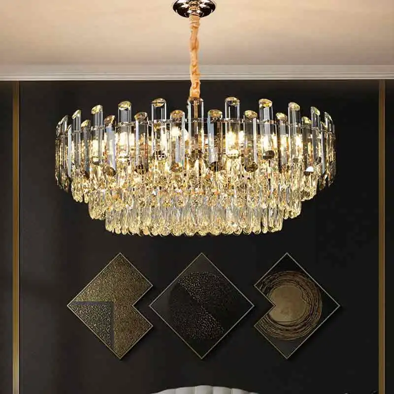 LED الحديثة الثريات البلورية/ النجف الكريستالي ضوء السقف الفاخرة مع E14 حامل مصباح لغرفة الطعام المطبخ جزيرة غرفة المعيشة المنزل #1