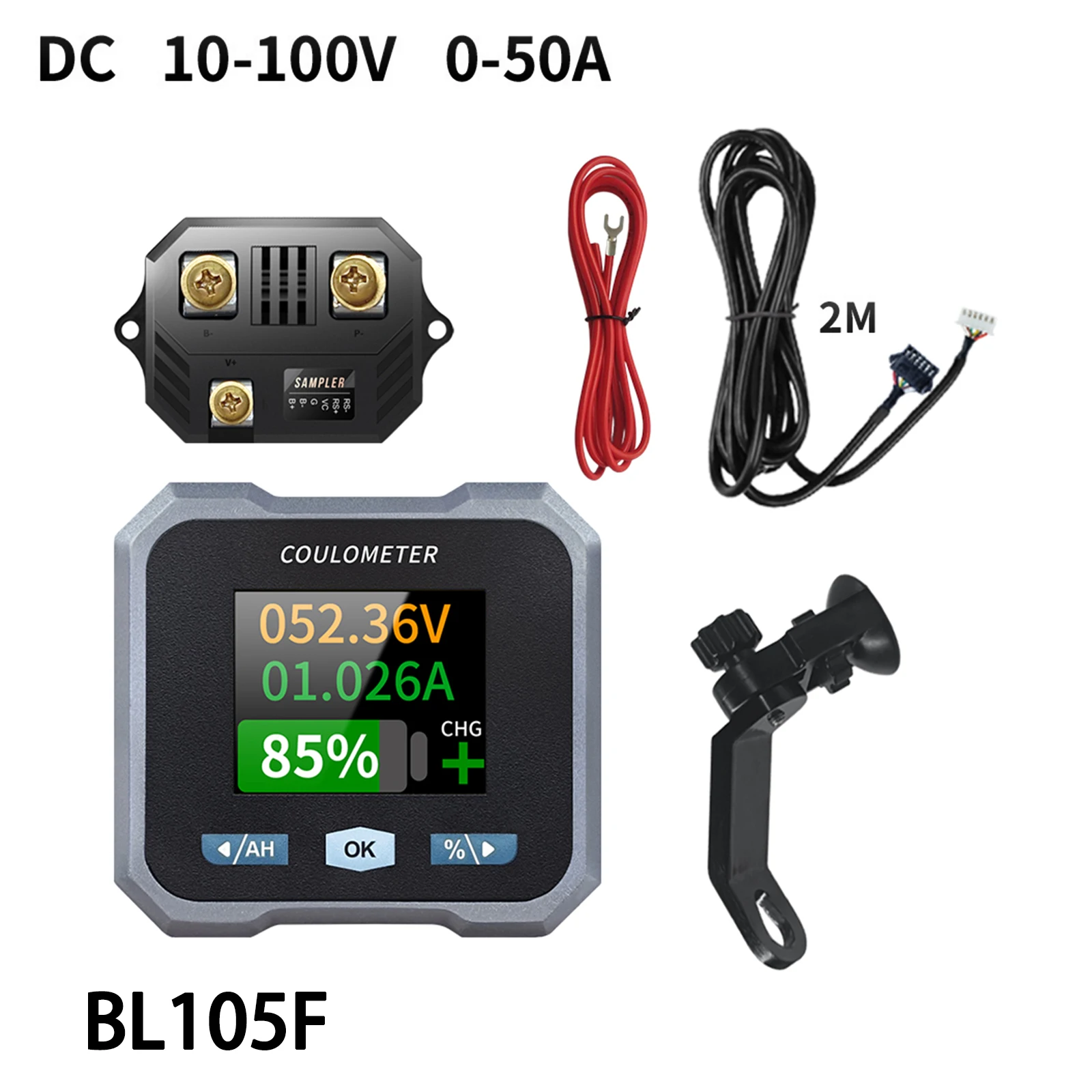 High Definition Coulomb Counter Meter with 1 8 inch Color Screen Accurately Monitor Battery Capacity for Electric Vehicles