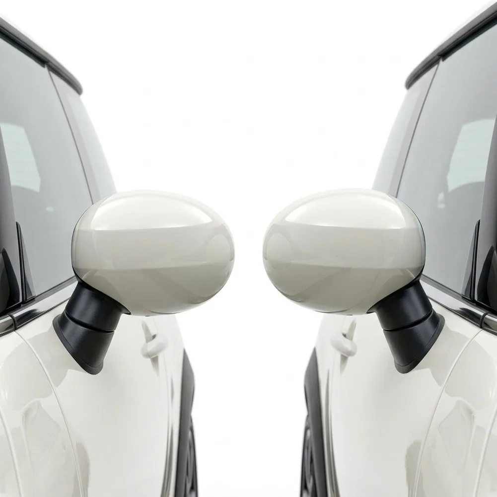2-teilige weiße Rückspiegelabdeckung für Mini Cooper für R55 R56 R57 R58 R59 R60 R61 OE 51162754913 Manuell klappbar – Detail 9