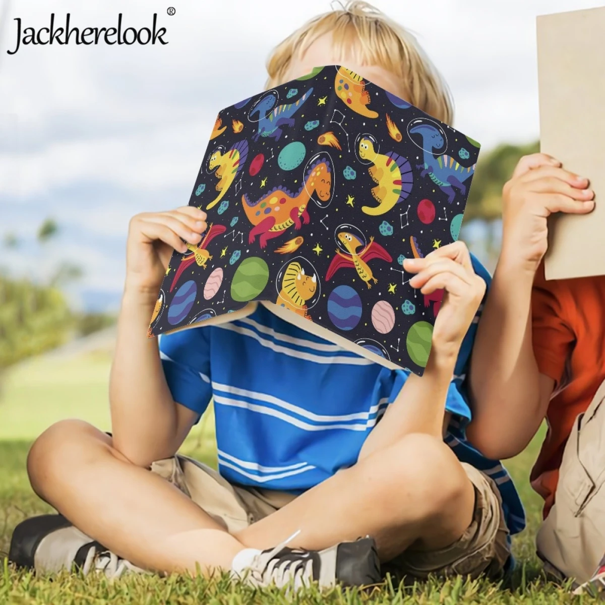 Cubierta de protección de libro de texto para estudiantes, accesorios de Bolsa Escolar, estampado de dinosaurio de dibujos animados, cubierta de