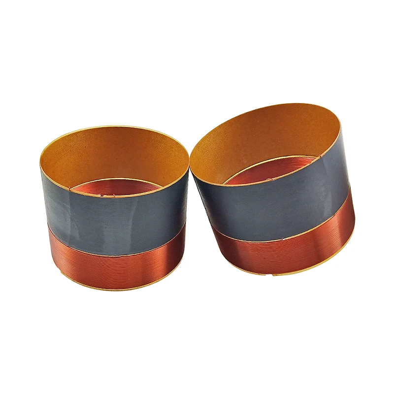 GHXAMP 77mm Fiberglass Skeleton Bass Coil Pure Copper Wire Round Wire internally and externally Wrapped Height 60mm 2PCS