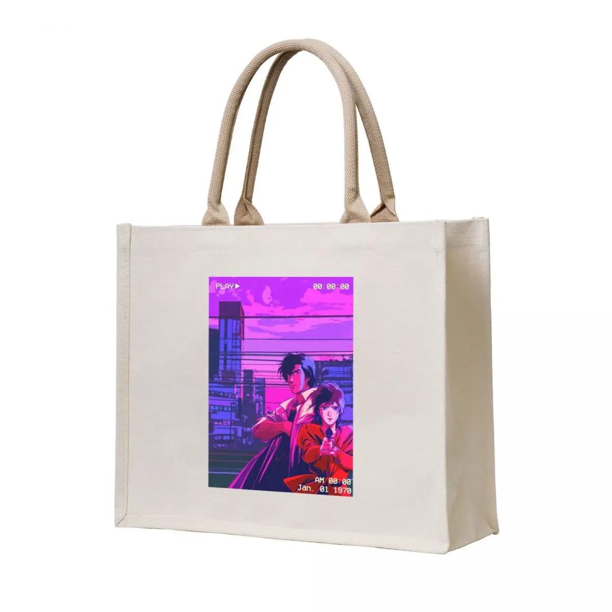 

City Hunter Nicky Larson in Tokyo Tote Bag Canvas bag for women tote bags aesthetic cloth bag woman tote bags cloth bags