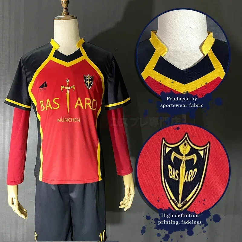 

CyAnime Costume Cosplay Blue Preson Bastard Munchen Red Uniform Ness Kaiser Isagi Yukimiya Kurona Kunigami Football Soccer Hallo