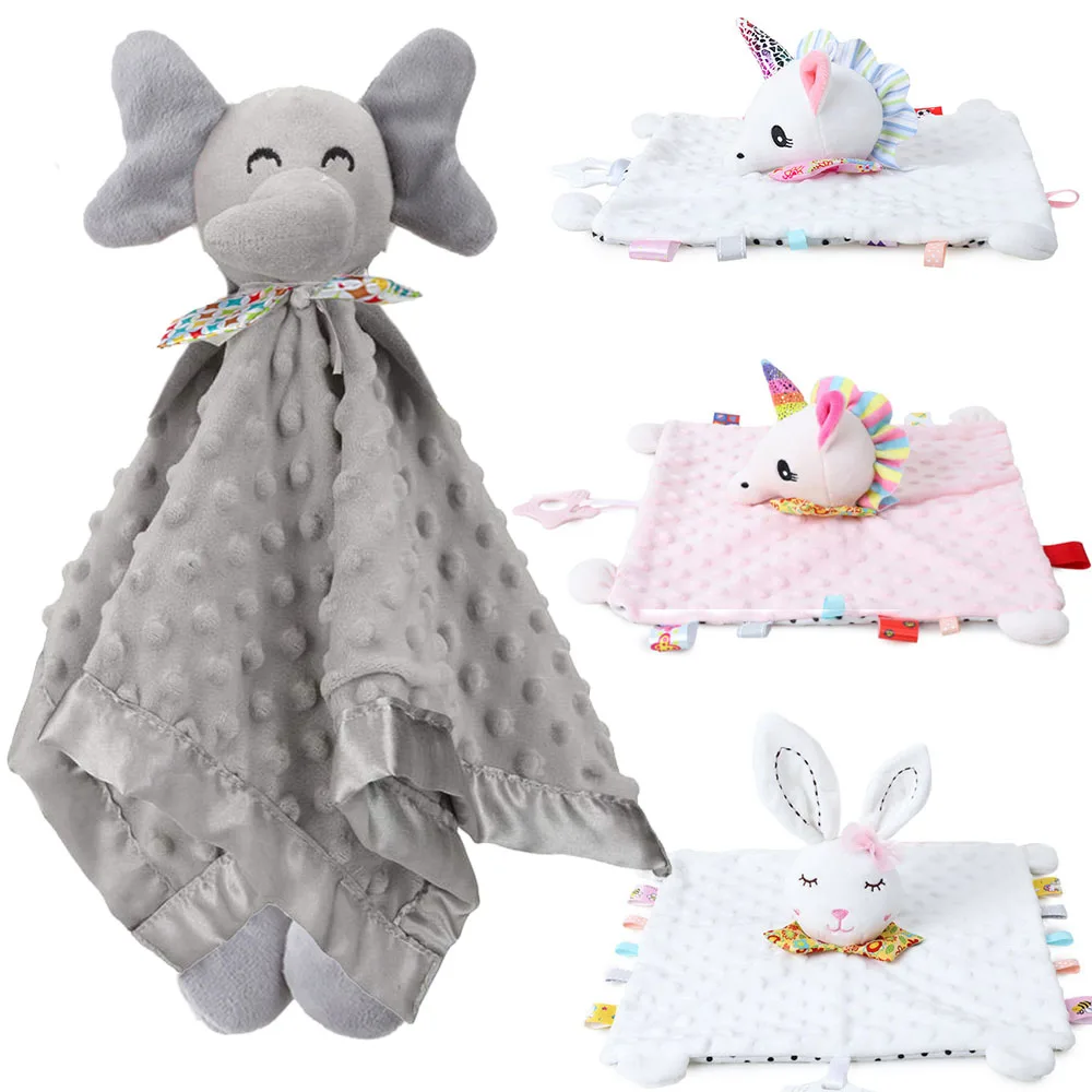 Elephant Loveys for Babies Soft Security Blanket Baby Snuggle Toy Stuffed Animal Blanket Baby Registry Search Baby Boy Gifts