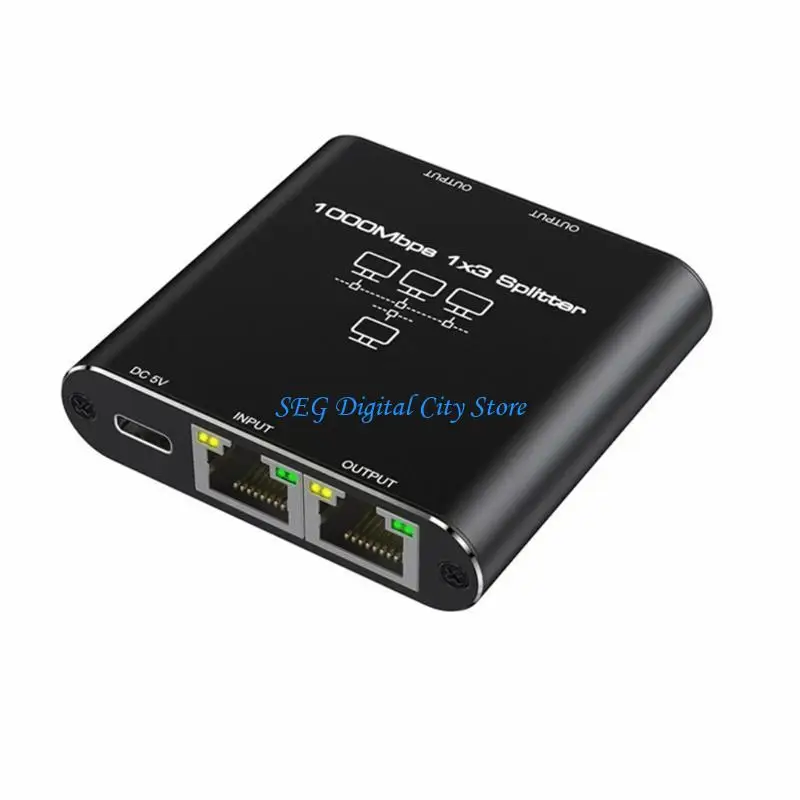 U75B 3 Porta Gigabit Networking Extender da 1000 Mbps Splitter per Internet veloce e stabile