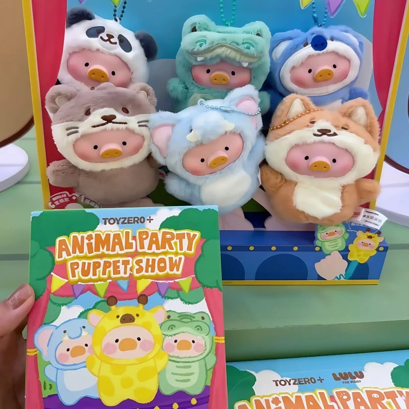 

New Sale Original Canned Lulu The Piggy Series Blind Box Animal Party Forest Theater Vinyl Cute Finger Puppet Doll Girl Gift Toy