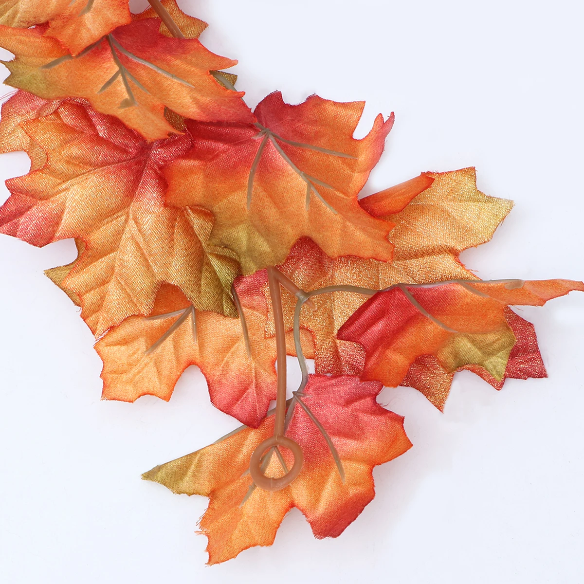 

1Pcs Artificial Maple Rattan Simulated Leaves Vine Orange Halloween Thanksgiving Day Home Garden Decor Pendant Party Festival
