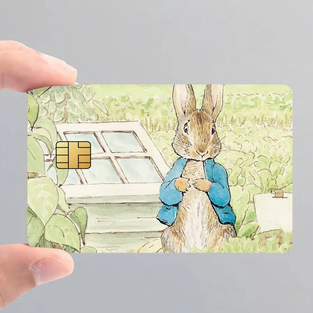Cartoon P-Peter R-Rabbit Poster Credit Card Skin Stickers for Bank Access Protective Film Cover Sticker Surprise Gift