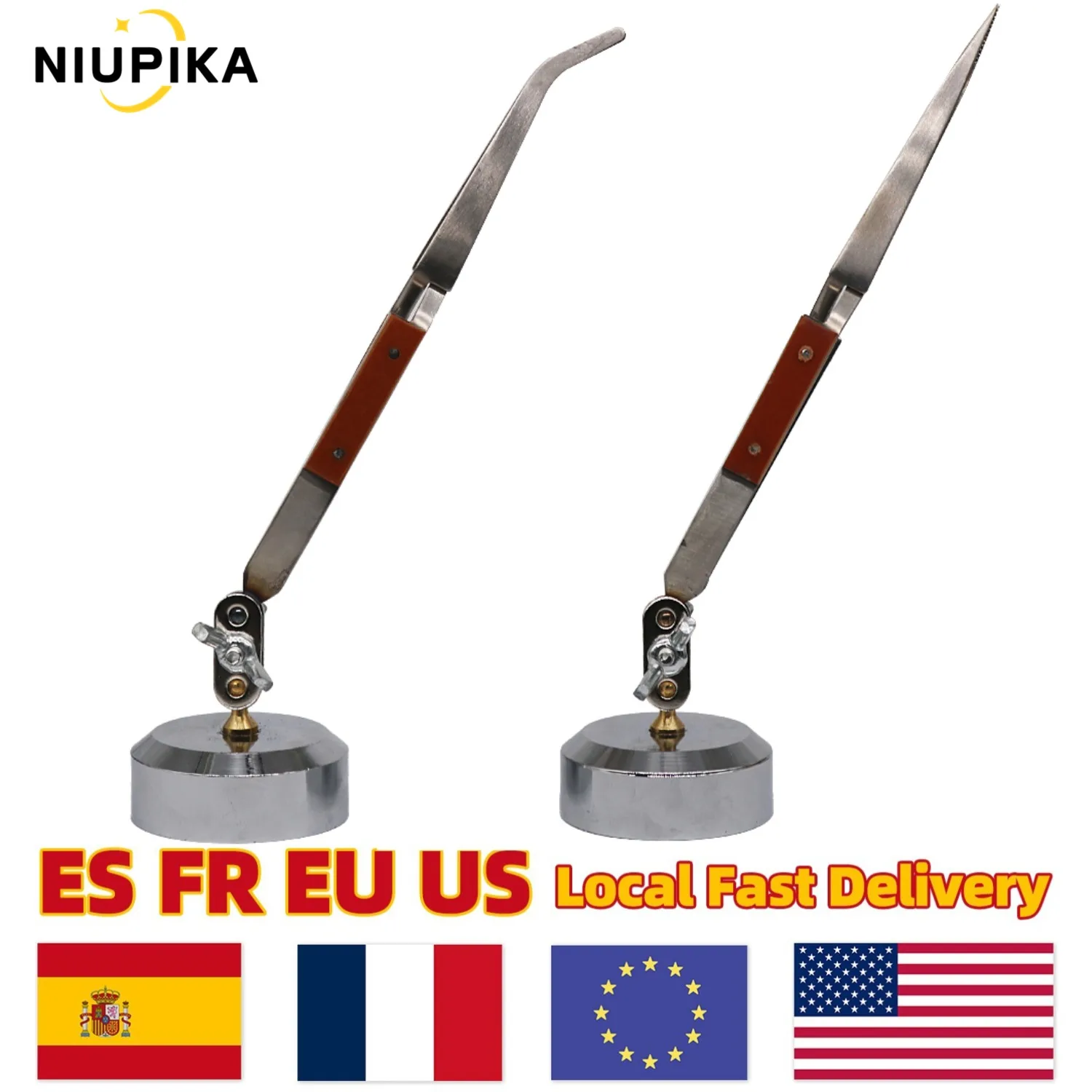 

360° Rotating CrossLock Tweezers Soldering Third Hand For Jewelry Making Repair Hands Free Rebound Jewelry Welding Tweezers