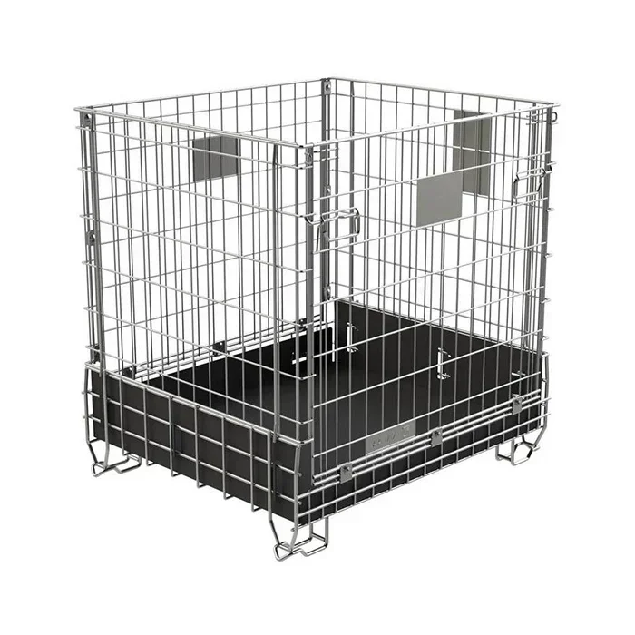 Material Handling Stackable Collapsible Galvanized Welded Steel Wire Mesh Container WarehousingHot Sales Cheap And Fine