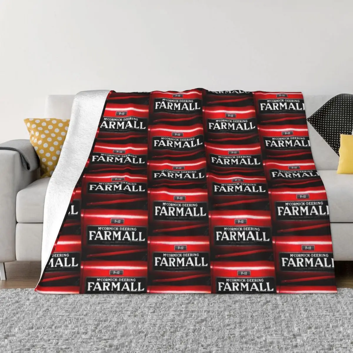 

Farmall International Harvester McCormic Deering Throw Blanket Furry Blankets Hair Blanket funny gift