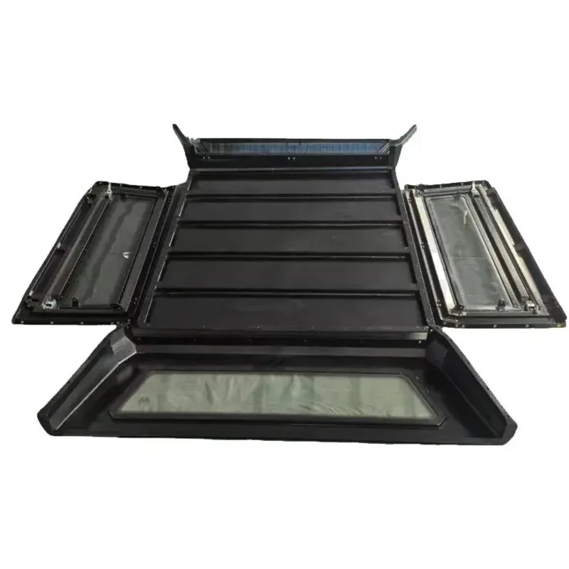 High Quality Waterproof  Dustproof Anti Theft Four Side Glass Window  Aluminum Alloy Split Pickup Canopy  for Nav