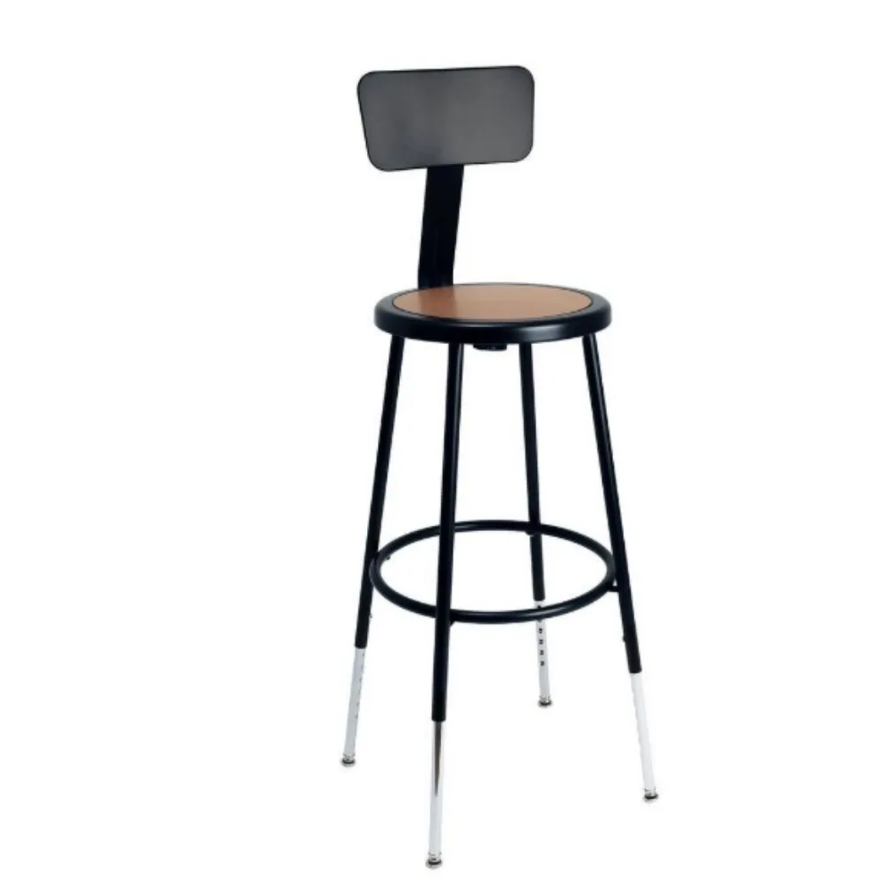 

Adjustable EasyBuild Stool with Backrest – Heavy-Duty 18-Gauge Steel, Round Masonite Seat, Adjustable Backrest & Height