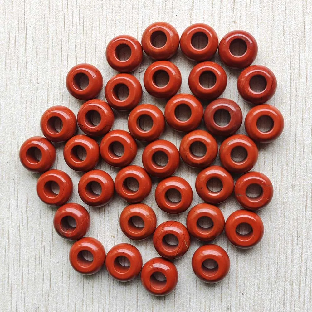 

Fashion good quality natural red jasper stone round shape big hole beads 14mm for Charms Bracelet 50pcs wholesale free shipping