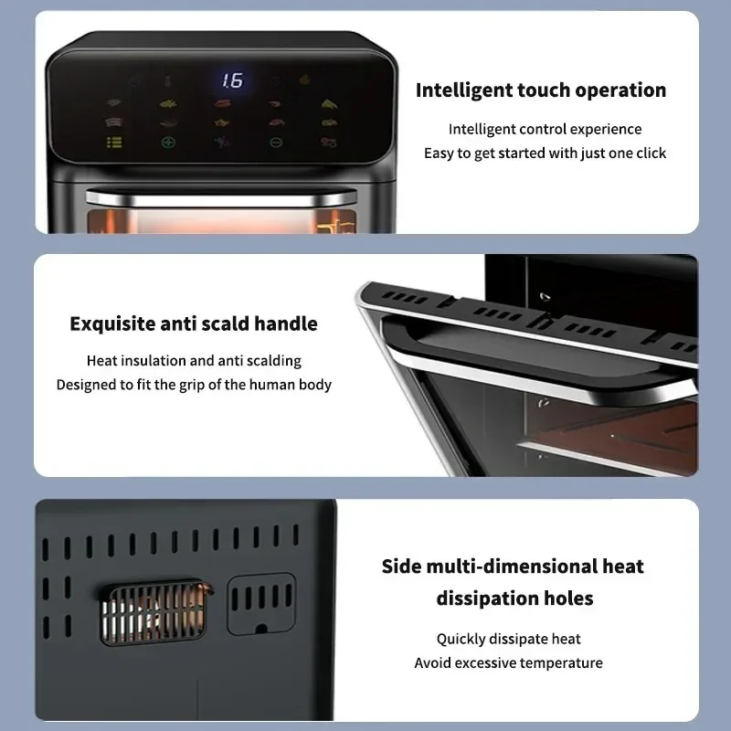 10L Electric Air Fryer Convection Oven Deep Fryer Large Capacity 7 10L Electric Air Fryer Convection Oven Deep Fryer Large Capacity - Image 7