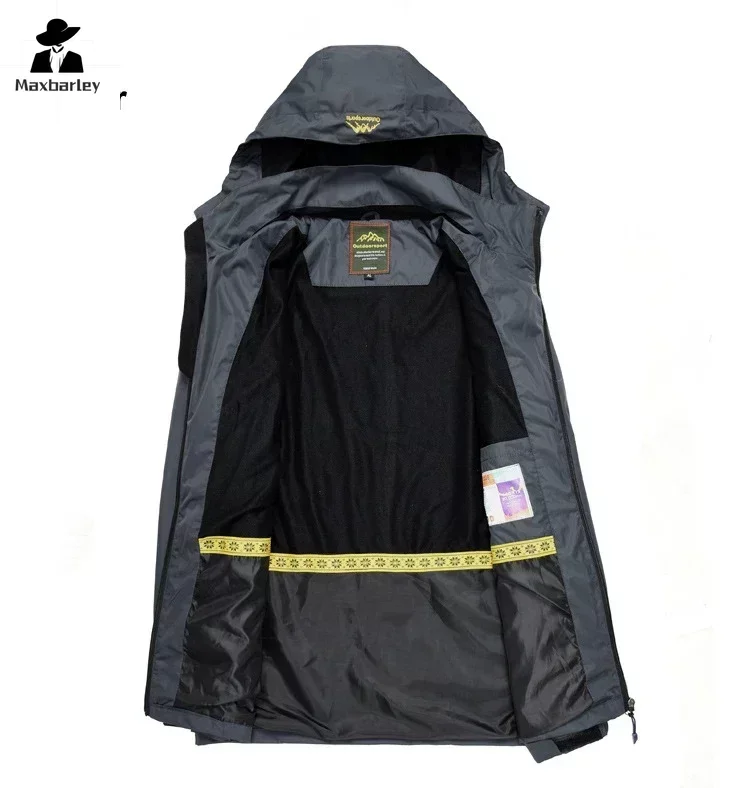Men's Jackets Camping Spring Autumn Casual Men Outwear Raincoat Waterproof Hooded Coats Male Breathable Cargo Jackets 2024