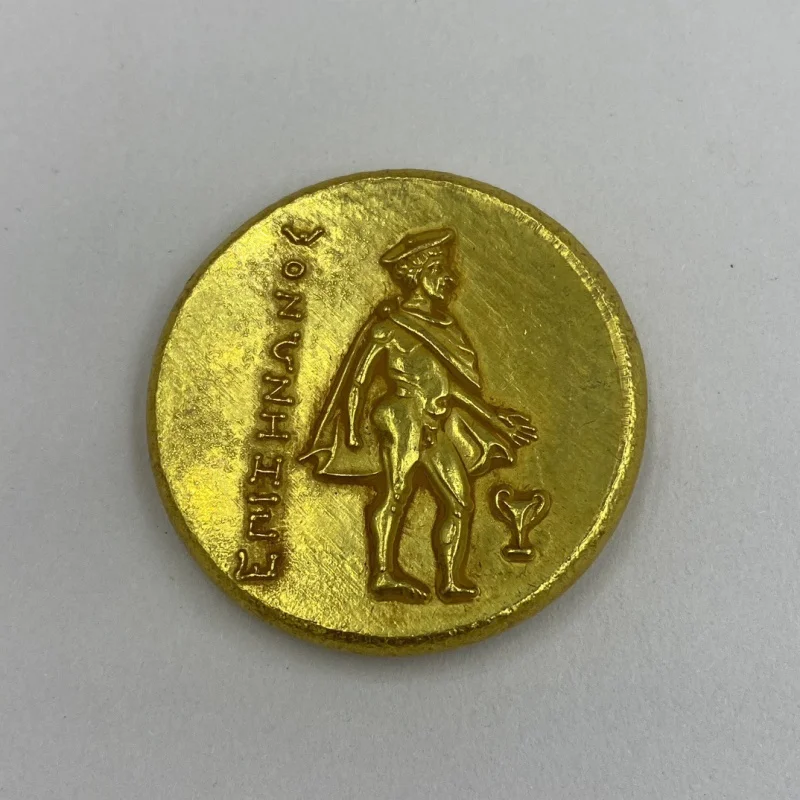 Retro Greek Pegasus Thickened Gold Gilding Coins Coins Mediterranean Creative Decoration Commemorative Play43mm