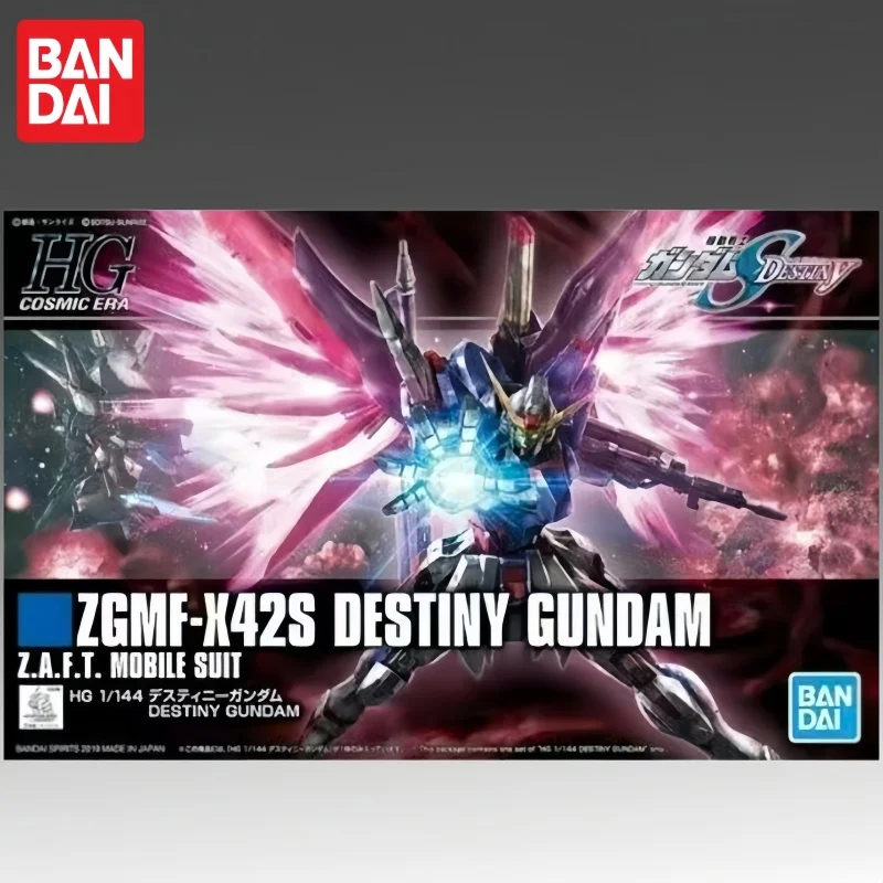 

in stock BANDAI Original GUNDAM MODEL HGCE 1/144 Destiny Gundam action figure Model Doll Brand New Boxed anime characters toys