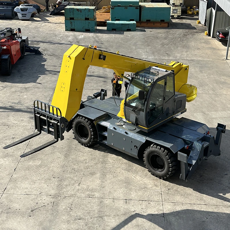 4WD Diesel Teleskop Handler Gabelstapler 3Ton Hebeausrüstung Rough Terrain Boom Teleskoplader mit Aufsätzen