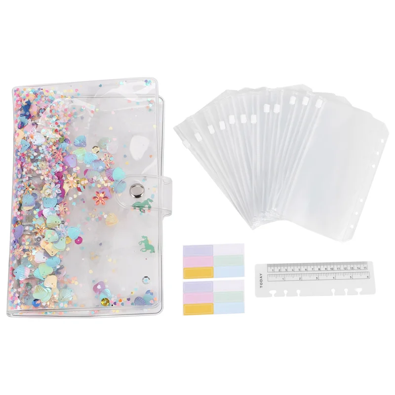 Optimal A6 Binder,Budget Binder,Used For Budgeting,Budget Planning Notepad, Cash Envelope Binder, Pink With Budget Envelope