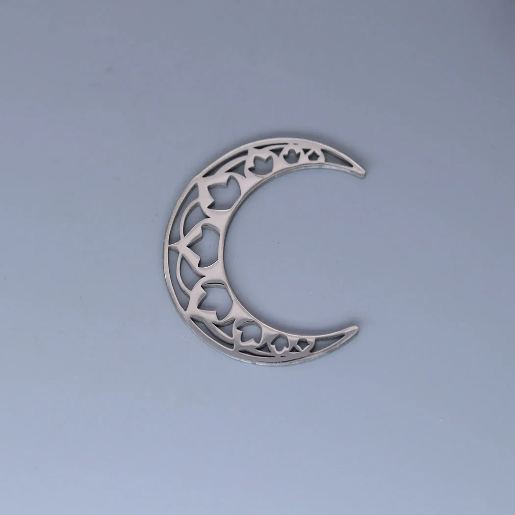 3pcs DIY Craft Tassels Earrings Necklace Star Moon Phase Charms for Jewelry Making Stainless Steel Cross Sword Evil Eye Pendant