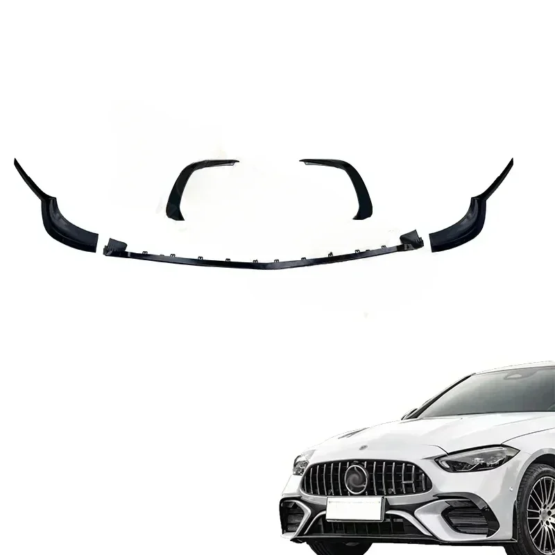 Front Lip 22-23 For Mercedes Benz C Class W206 Upgrade C63 AMG Black Wind Knife Automotive Car Parts