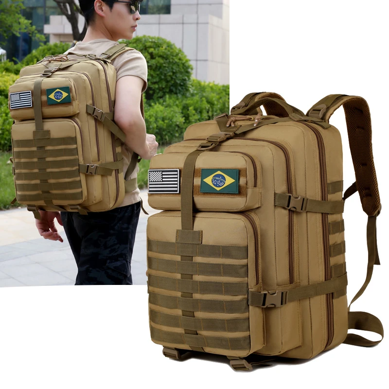 Outdoor Tactical Backpacks Cross-country Camping Bags Hiking Shoulder Bag Camouflage Sports Training Rucksack Mountaineering Bag