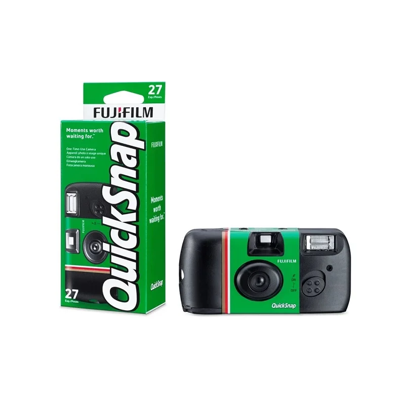 Fujifilm Quick Snap/Fujifilm Quick Fun/Fujifilm ACE 400 Fujifilm كاميرا فيلم للاستخدام مرة واحدة مع فلاش 27 تعريضات الصور