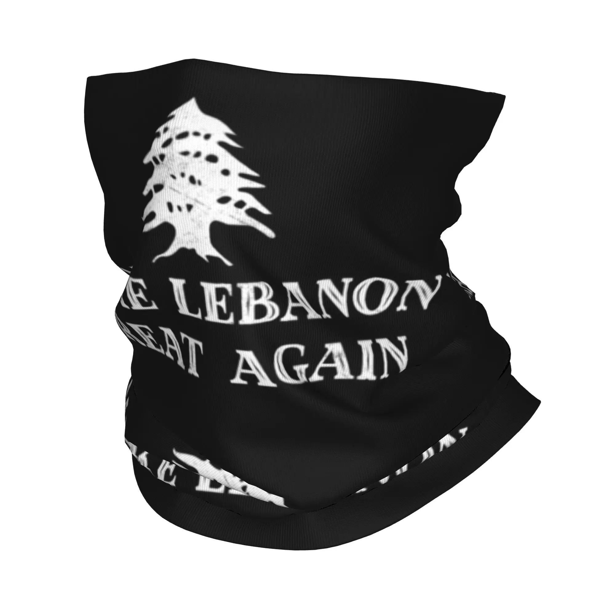 Make Lebanon Great Again Lebanese Bandana Neck Gaiter Printed  Balaclavas Magic Scarf Headwear Hiking for Men Women Adult