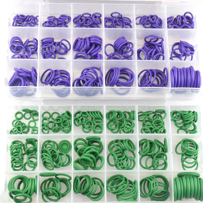 225-Piece Seal O-Ring Set For R134a Automotive Air Conditioning Systems – Rubber Washer Assortment Kit