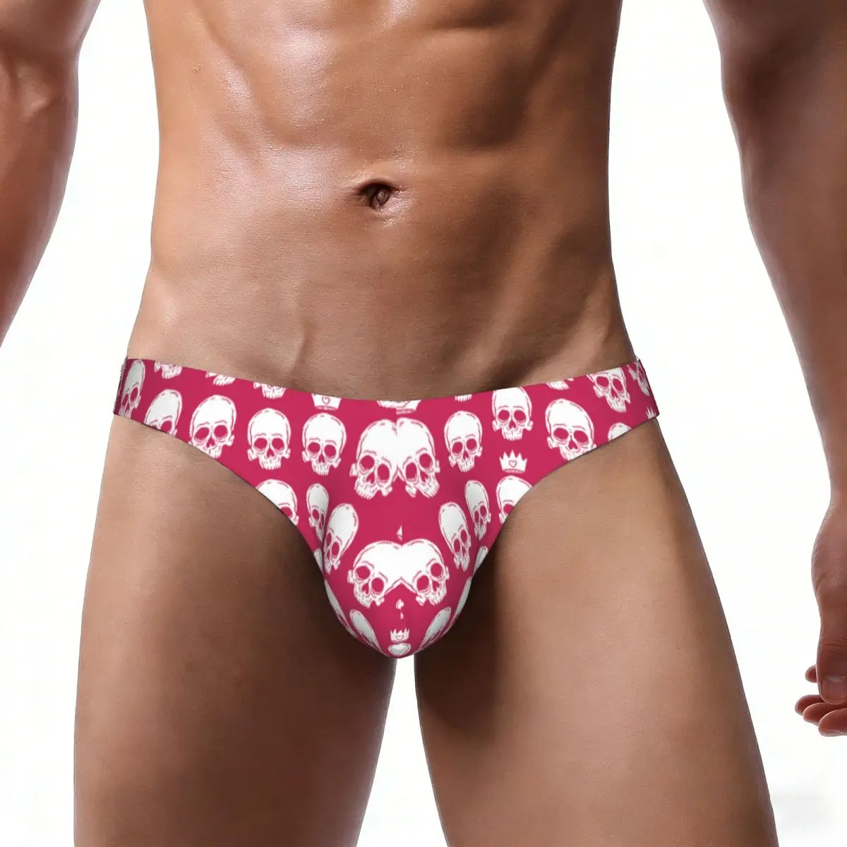 Sexy Man's Underwear Briefs Skulls And Crowns Pattern Men Underpants