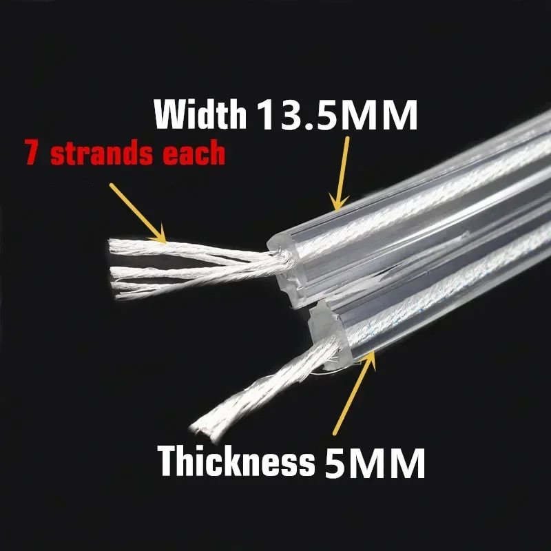 كابل مكبر صوت كبير مطلي بالفضة OFC / OFC 1.5 مم 2 / 2.5 مم 2 سلك محيطي لمركز المسرح المنزلي HiFi #3