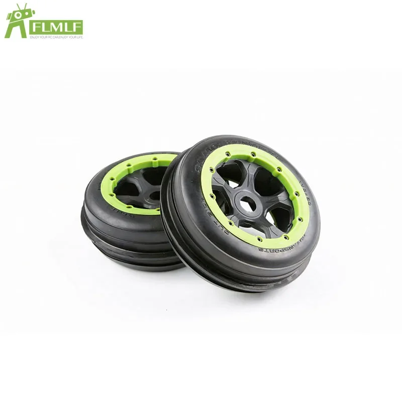 Sand Paddles Desert Front Rear Wheels Tires Assembly Set Fit for 1/5 HPI ROFUN BAHA ROVAN KM BAJA 5B SS Rc Car Toys Games Parts