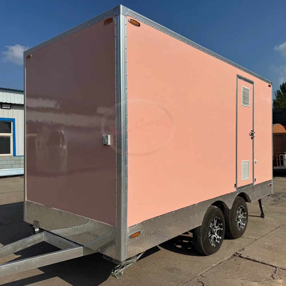 Portable Restroom Trailer Toilet Trailer Customized Portable Bathroom Luxury Restroom Trailer For Sale