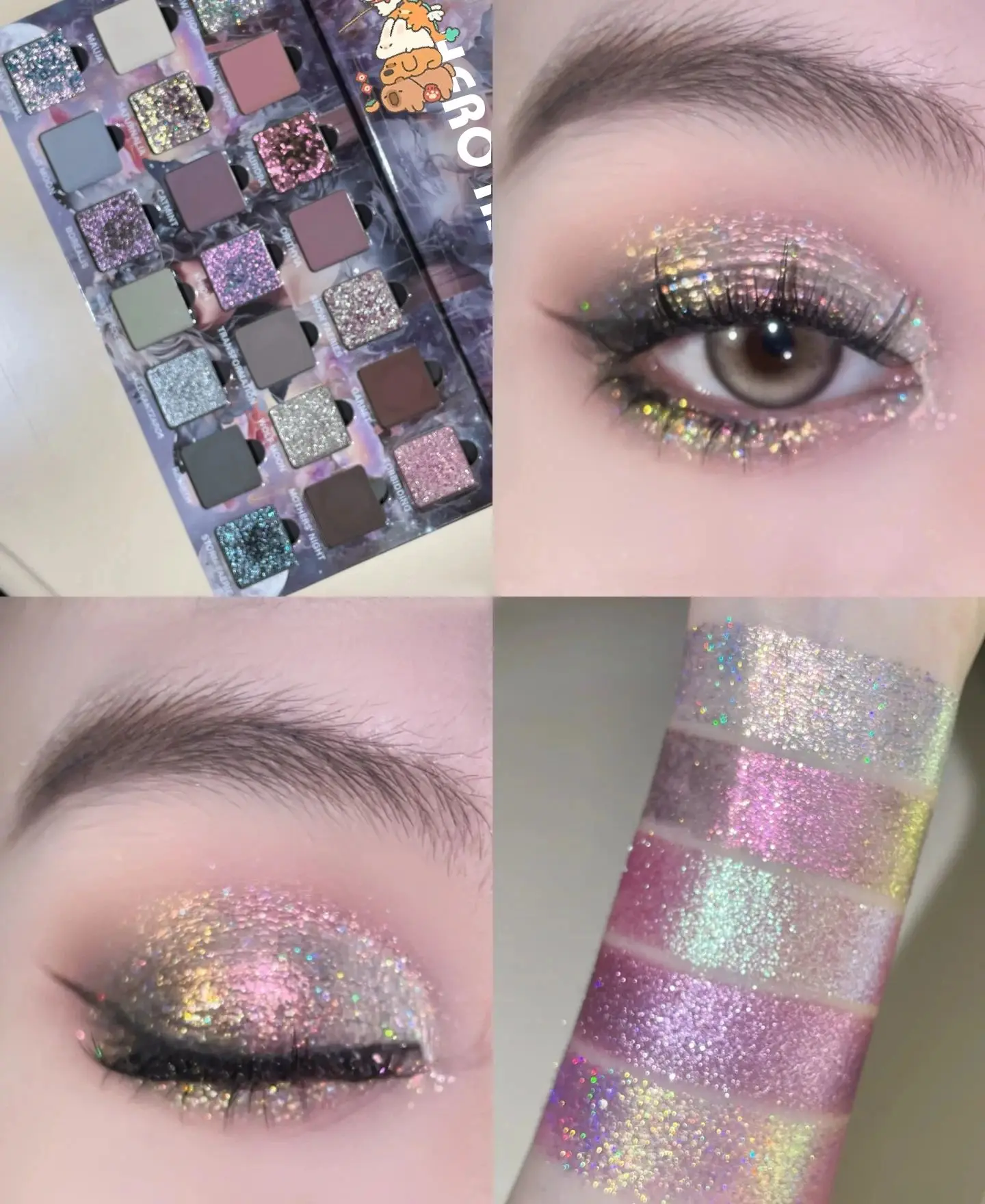 21-Color Chameleon Flashing Eyeshadow Palette Cold Moon Multi-functional Matte Shimmer Glitter Pigments Long-lasting Makeup